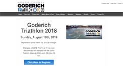 Desktop Screenshot of goderichtriathlon.com