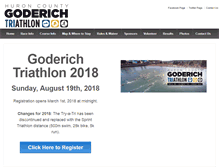 Tablet Screenshot of goderichtriathlon.com